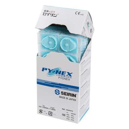 SEIRIN Pyonex permanente nåler for ører og kropp, 100 stk boks