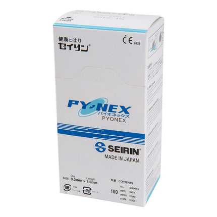 SEIRIN Pyonex aiguilles permanentes pour l'oreille et le corps, 100 pièces par boîte (A.220.0010.K)
