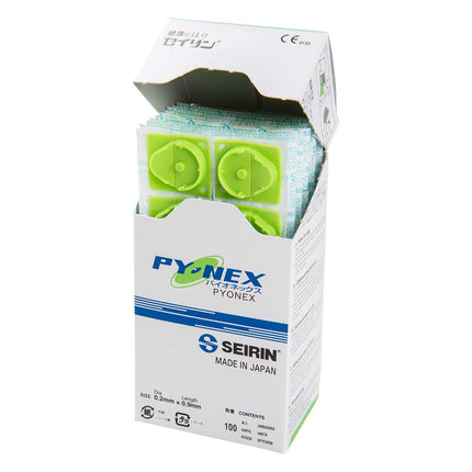SEIRIN Pyonex permanente nåler for ører og kropp, 100 stk boks