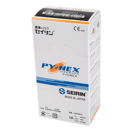 SEIRIN Pyonex permanenta nålar för öra och kropp, 100 st. Förpackning