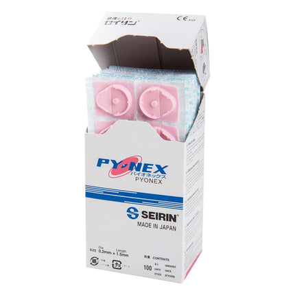 SEIRIN Pyonex agujas permanentes para oreja y cuerpo, 100 uds. Caja