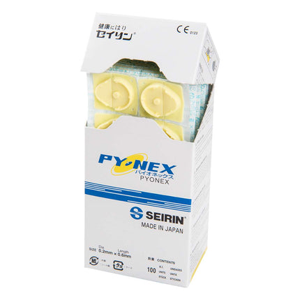 SEIRIN Pyonex permanent needles for ear and body, 100 pcs. per box (A.220.0010.K)